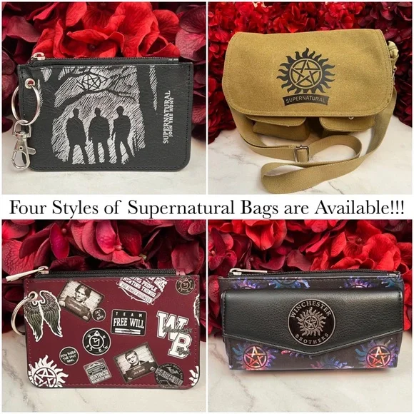 Supernatural Black Slim Zip Wallet Keychain - Picture 14 of 14